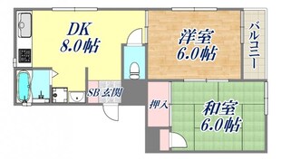 夙川ニューハイツの物件間取画像